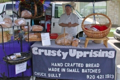 Chuck Sully is please to offer a sample of his freshly baked breads from Crusty Uprising.