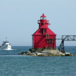 Sturgeon Bay Ship Canal Pierhead, located near the Sturgeon Bay Canal Lighthouse